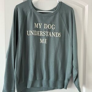 Grayson Threads Teal Dog Lover Sweatshirt